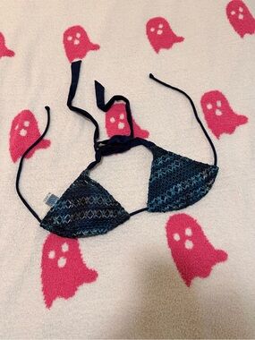 Ritchie Swimwear Navy & Teal Triangle Bikini Top - B cup size